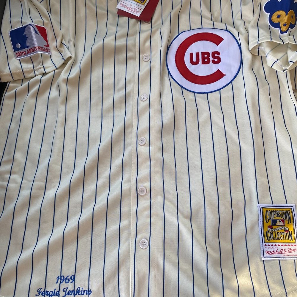 MITCHELL and NESS CHICAGO CUBS FERGUSON JENKINS Men's JERSEY Sz M,L,XL,2X,3X NWT - Picture 5 of 7